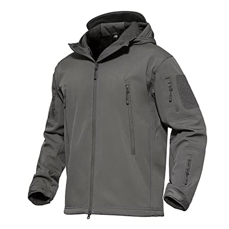 Mens Jacket Winter Coats for Men Waterproof Jacket Fleece Snowboarding Jacket Casual Outdoor Soft Shell Jackets Rain Jacket Tactical Jacket Gray …