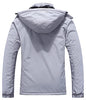 Pooluly Women's Ski Jacket Warm Winter Waterproof Windbreaker Hooded Raincoat Snowboarding Jackets Light Gray-XL