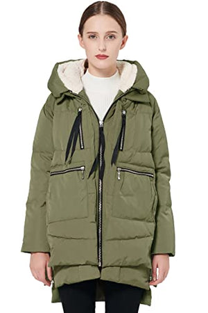 Orolay Women's Thickened Down Jacket Green L - LAURA ROBERG
